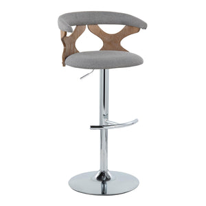 Gardenia - Contemporary Adjustable Barstool With Swivel / Rounded T Footrest (Set of 2) by Couch.com