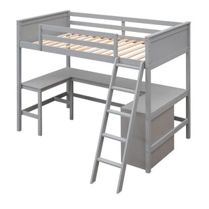 Loft Bed With Shelves With Desk by Couch.com