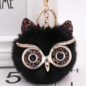 Lovely Owl Plush Doll Kids Favors Fur Ball Key Chain