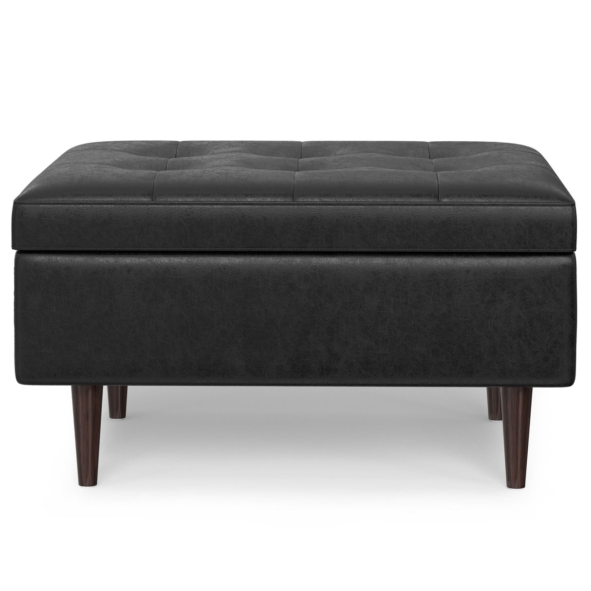Shay - Large Square Coffee Table Storage Ottoman Mid-Century Style by Couch.com
