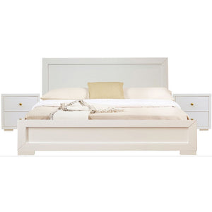 Moma Black Wood Platform Twin Bed With Nightstand
