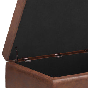 Shay - Large Square Coffee Table Storage Ottoman Mid-Century Style by Couch.com