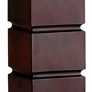27" Brown Bedside Table Lamp With White Shade