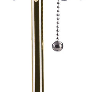 20" Gold Metal Bedside Table Lamp With Clear Drum Shade