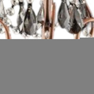 32" Clear and Rose Gold Faux Crystal Accent Table Lamp
