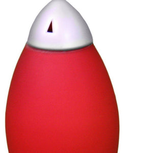 11" Yellow And Silver Acrylic And Metal Rocket Shaped Bedside Lamp
