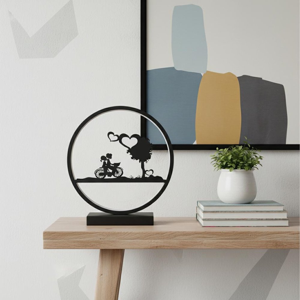 13" Black Bedside Led Table Lamp