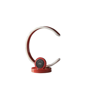 13" Red Contempo C Shape LED  with USB Desk or Table Lamp