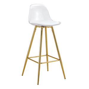 Stylish Upholstered Bar Chairs with Metal Legs