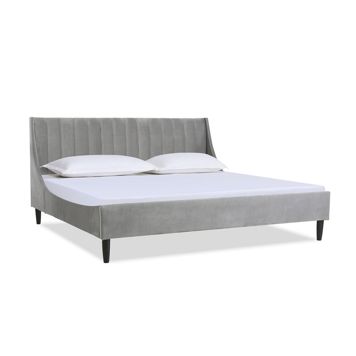 Aspen - Vertical Tufted Modern Headboard Platform Bed Set by Couch.com