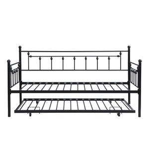 Twin Daybed With Trundle - Black by Couch.com