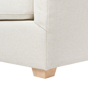 Ada - Flared Arm Contemporary Sofa With Lumbar Pillows - Flax White