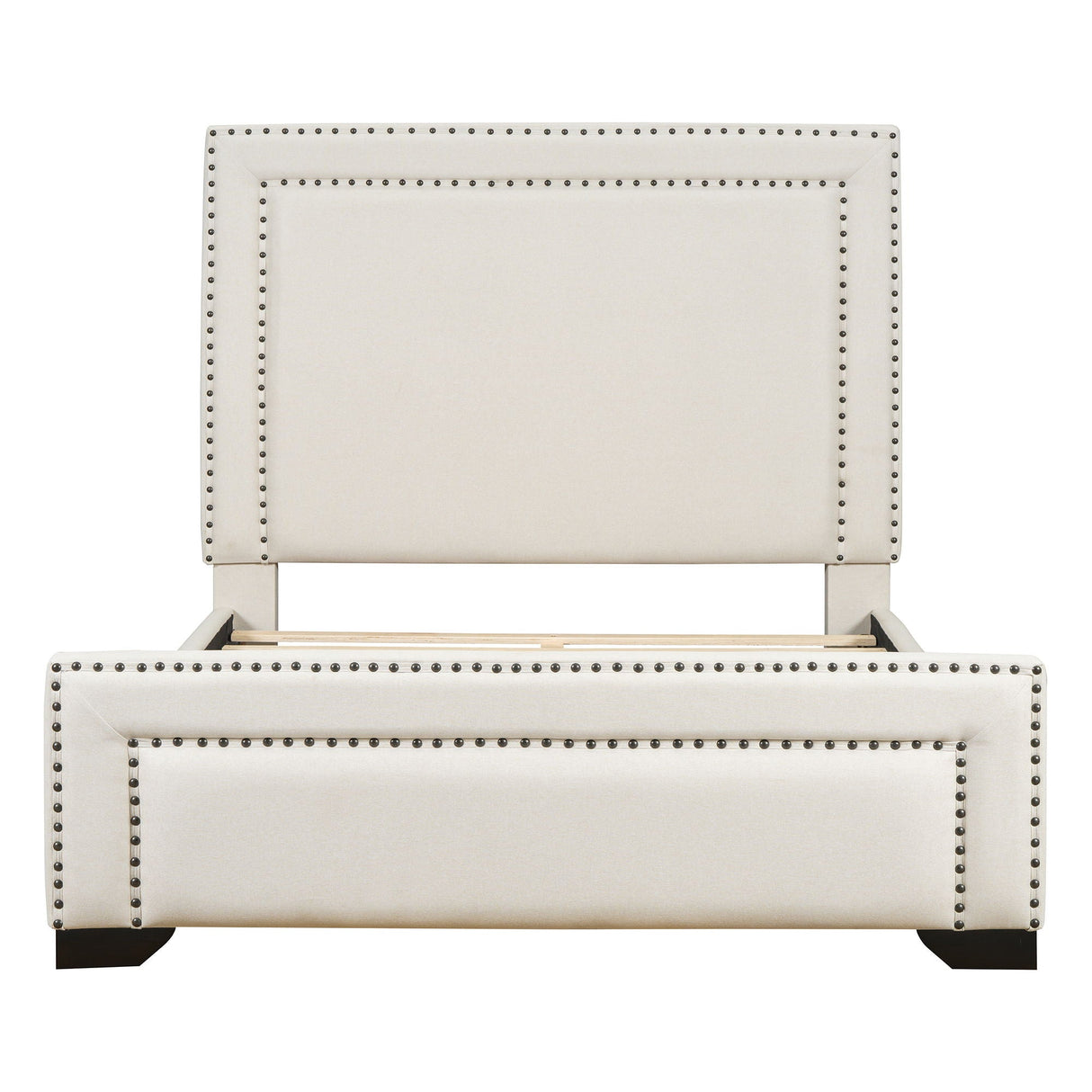 Upholstered Bed With Slats Support, No Box Spring Needed by Couch.com