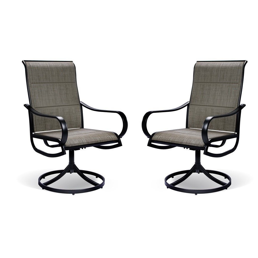Set of Two 22" Gray and Black Steel Indoor Outdoor Dining Chair