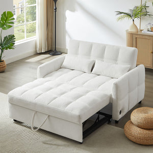 Loveseat Sofa Pull-Out Bed With Adjustable Backrest, 3 USB Ports And 2 Lumbar Pillows For Living Room by Couch.com