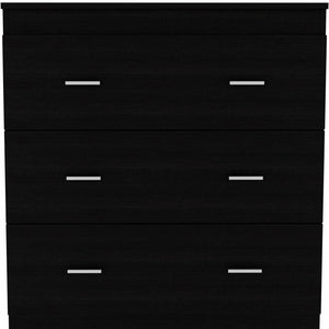 31" Black Three Drawer Dresser