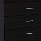 31" Black Three Drawer Dresser