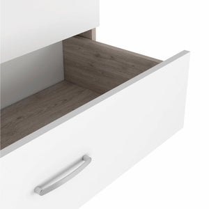 31" Light Gray Wood Three Drawer