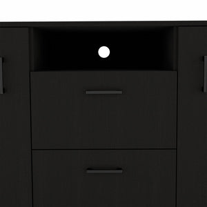 55" Black Two Drawer Dresser