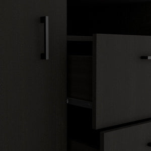 55" Black Two Drawer Dresser