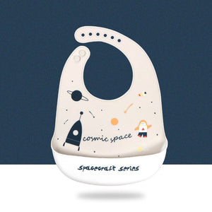 Baby Cartoon Silicone Bib Waterproof And Dirt-proof Super Soft