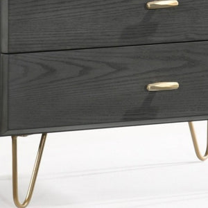 18" Wood Two Drawer Nightstand