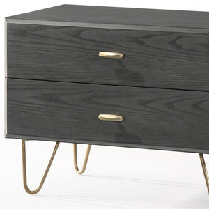 18" Wood Two Drawer Nightstand