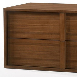 19" Solid Wood and Wood Two Drawer Nightstand
