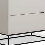 32" Grey Manufactured Wood Three Drawer Chest