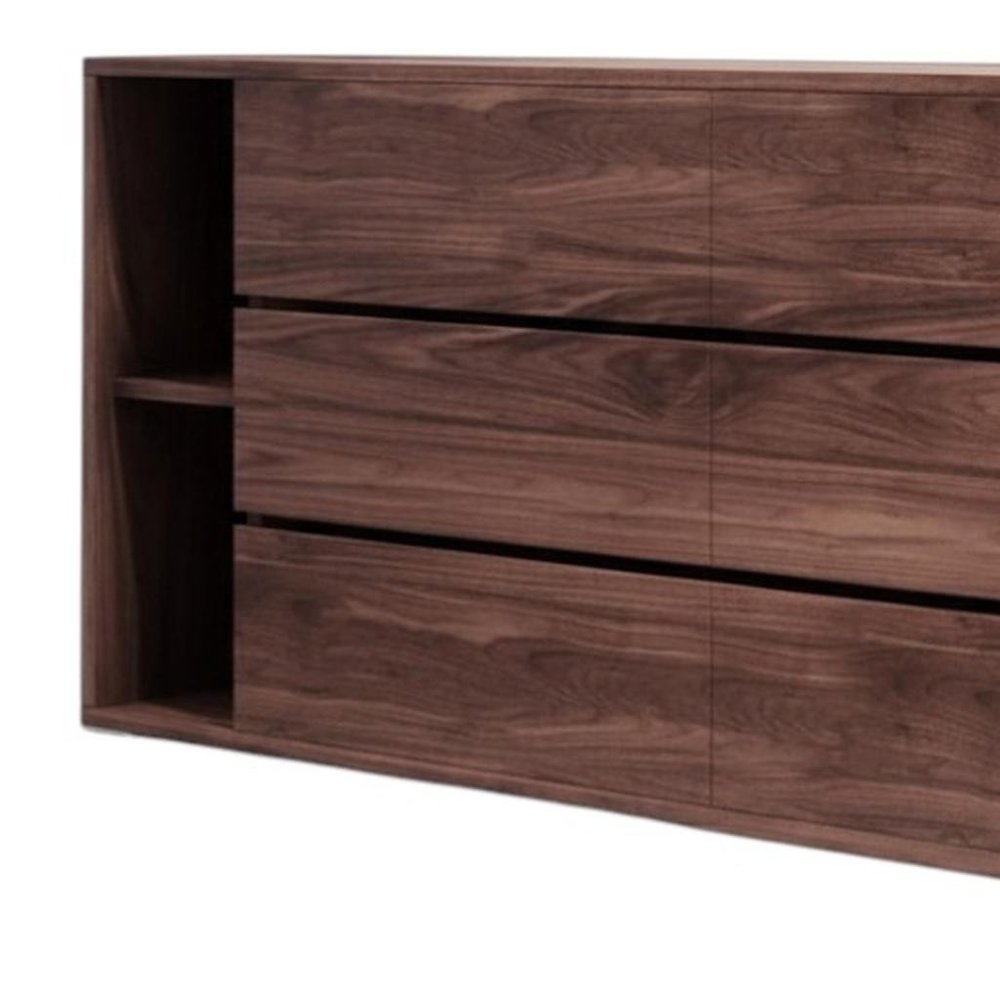 63" Brown Solid Wood Six Drawer Double Dresser
