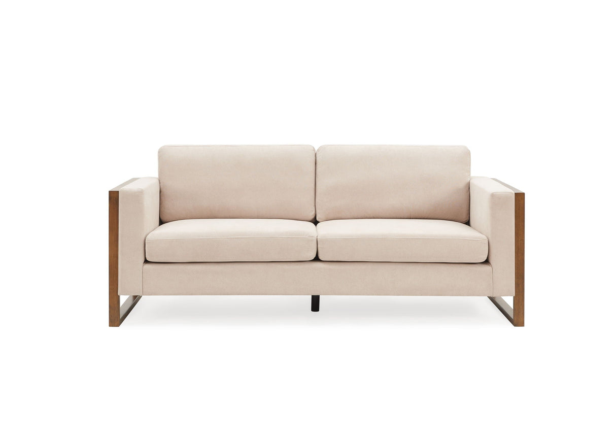 Modern 3-Seater Sofa With Solid Wood Legs