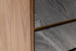 63" Brown Wood Six Drawer Double Dresser