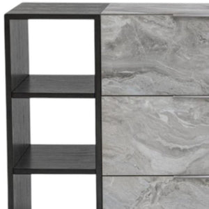 63" Gray Wood Six Drawer Double Dresser