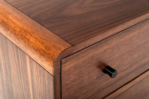 51" Brown Solid Wood Six Drawer Double Dresser