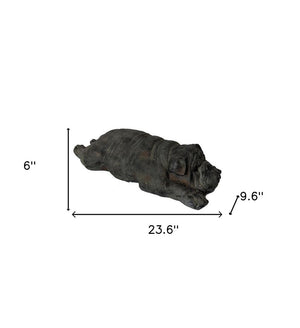 24" Sleepy Bulldog Indoor Outdoor Statue