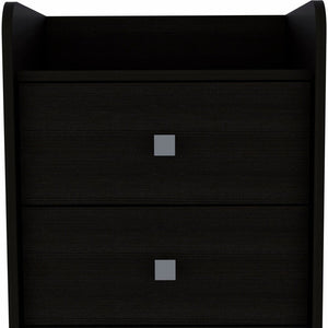 22" Wood Two Drawer Nightstand