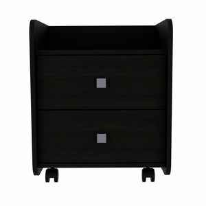 22" Wood Two Drawer Nightstand