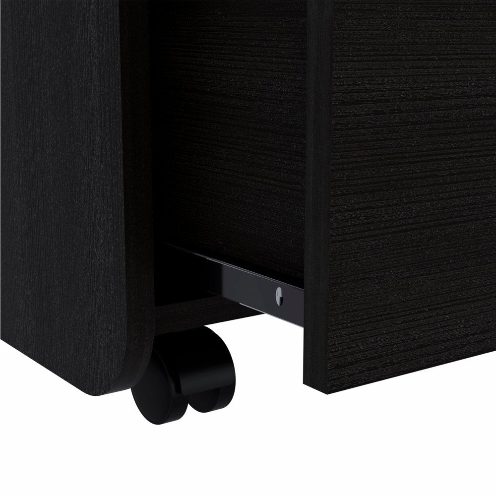 22" Wood Two Drawer Nightstand