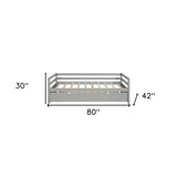 Gray Wood Twin Bed Frame with Trundle