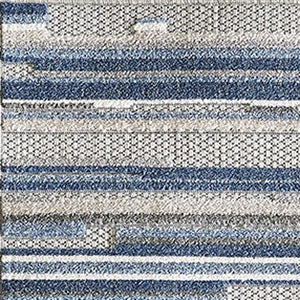 3' X 5' Blue Abstract Stain Resistant Indoor Outdoor Area Rug