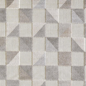 8' X 10' Gray Geometric Stain Resistant Indoor Outdoor Area Rug