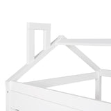 White Wood Twin Four Poster Bed Frame