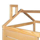 Natural Wood Twin Four Poster Bed Frame