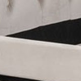 Beige Wood Tufted Upholstered Twin Bed Frame with Trundle