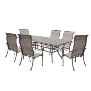 Cast Aluminum Dining Set With Sling Chairs by Couch.com