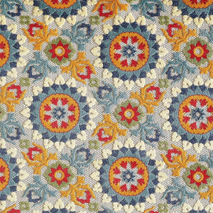 2' X 4' Orange And Ivory Moroccan Stain Resistant Indoor Outdoor Area Rug