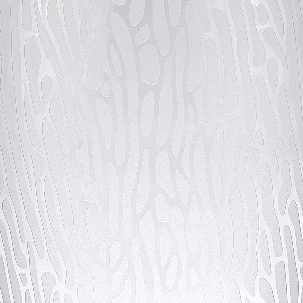 12" Clear and Frosted Abstract Oval Crystal Table Vase