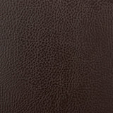26" Chocolate And Gray Faux Leather And Iron Swivel Low Back Counter Height Bar Chair