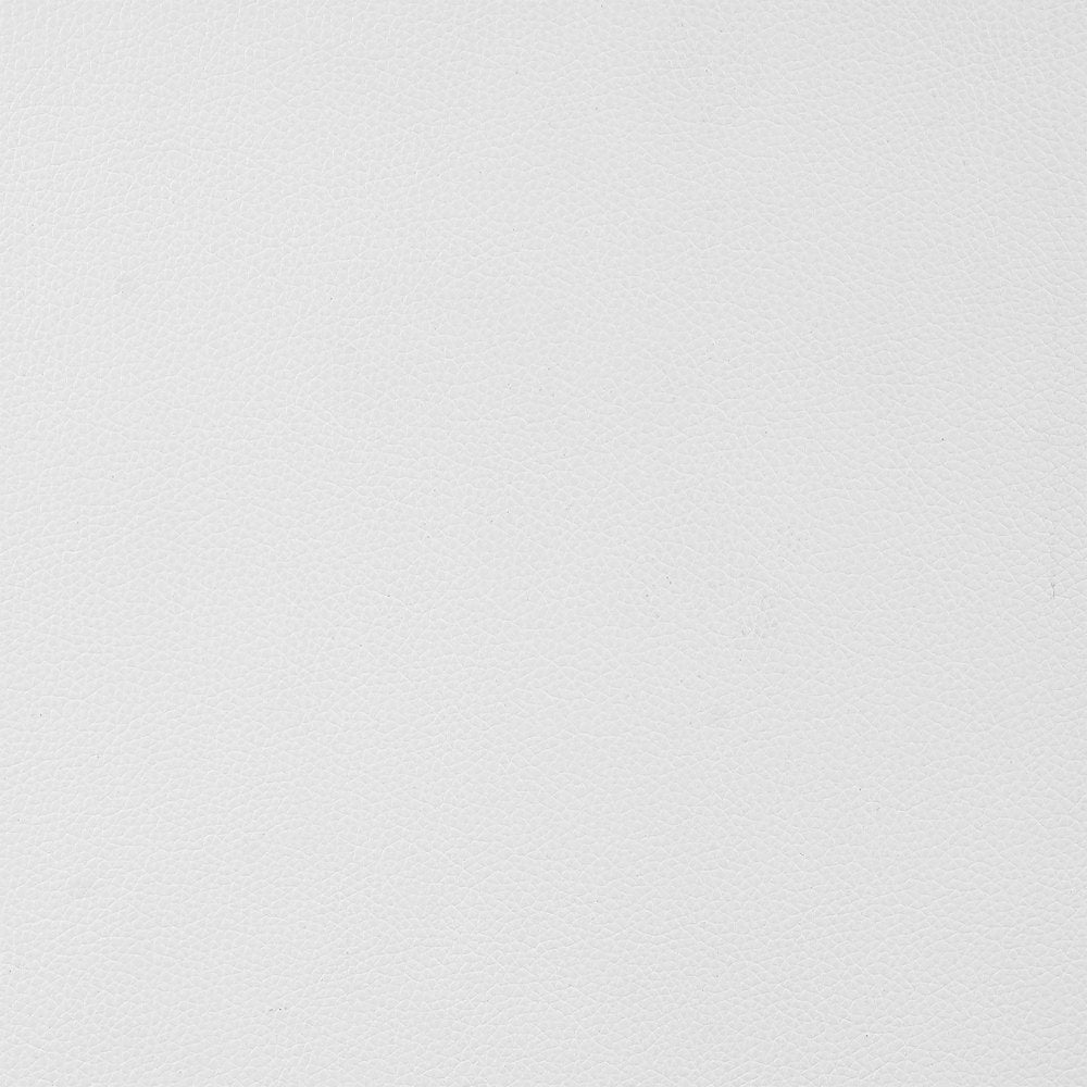 30" White And Silver Faux Leather And Iron Swivel Low Back Bar Height Bar Chair