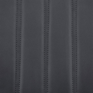 30" Gray and Brown Faux Leather and Solid and Manufactured Wood Bar Height Swivel Bar Chair